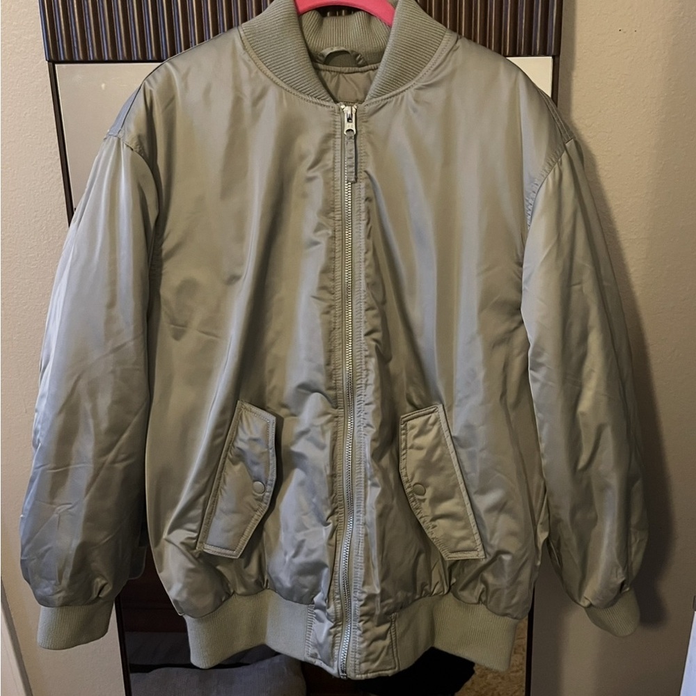 American Eagle Outfitters Olive Bomber Jacket